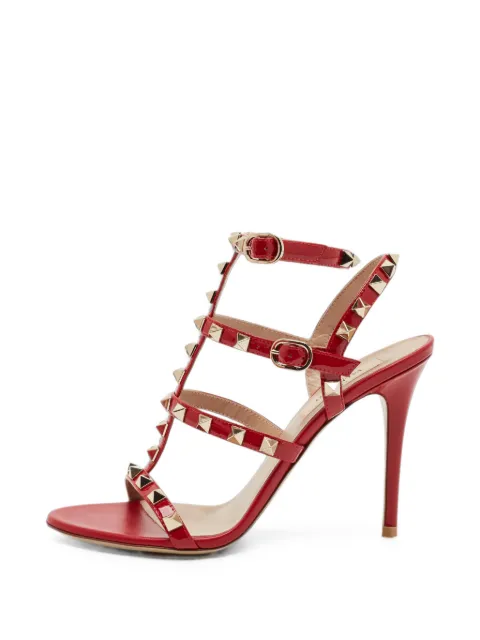 Valentino Garavani Pre-Owned Rockstud ankle-strap sandals Red 1405005