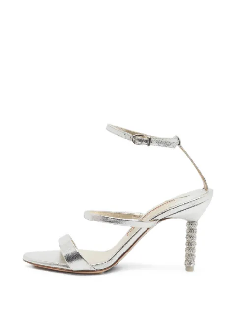 Sophia Webster Rosalind crystal-bead sandals Silver 1407128