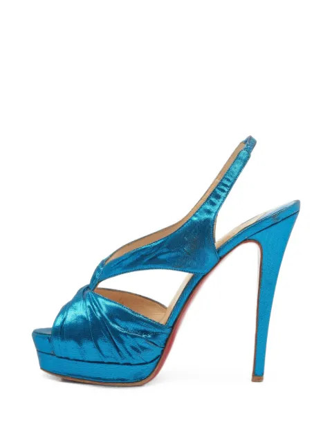 Christian Louboutin Pre-Owned Fortuna slingback sandals Blue 1405782