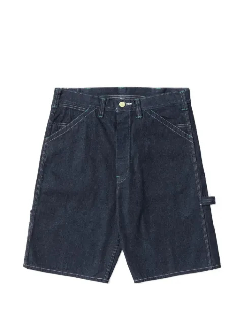 Sugar Cane Jeans contrast-stitch carpenter shorts Blue SC52565