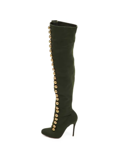Christian Louboutin Pre-Owned Ronfifi Supra over-the-knee boots Green 1404097