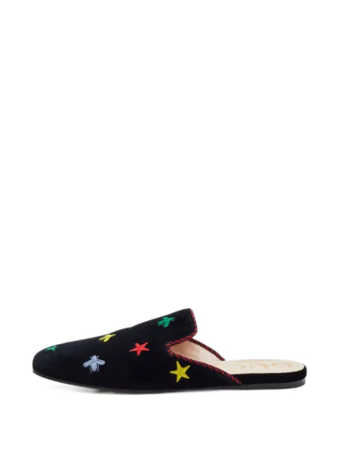 Gucci Pre-Owned Princetown embroidered mules Black 1403474