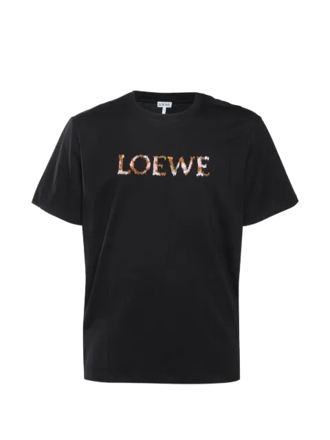 Loewe Pre-Owned logo embroidered T-shirt Black 1406729
