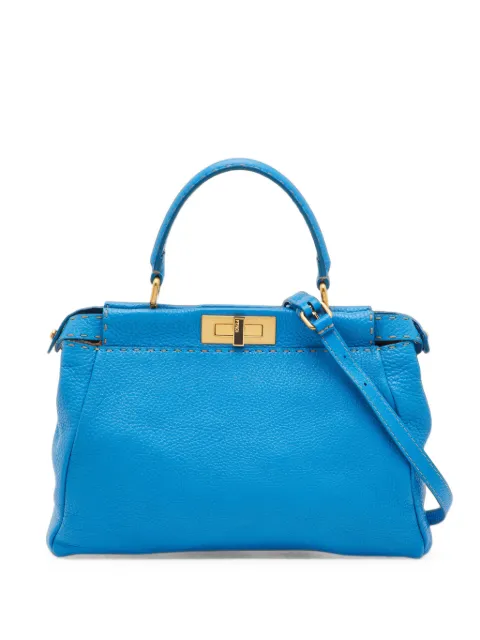 Fendi Pre-Owned medium Peekaboo Selleria tote bag Blue 1401536