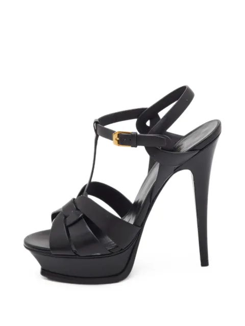 Saint Laurent Pre-Owned Tribute open-toe sandals Black 1403452
