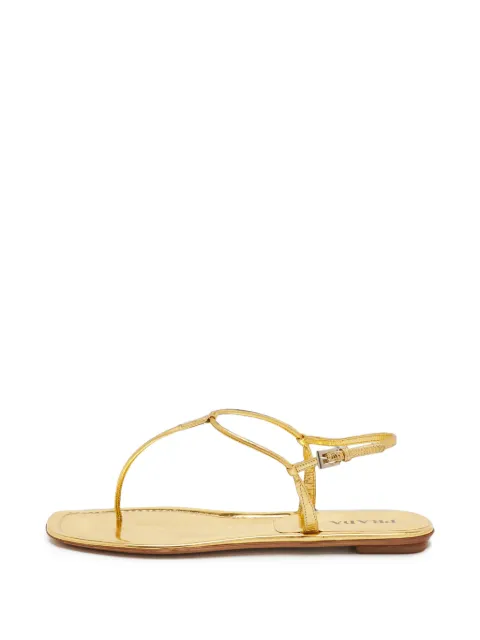 Prada Pre-Owned metallic thong sandals Gold 1403322