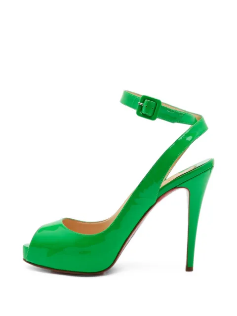 Christian Louboutin Pre-Owned peep-toe ankle-strap sandals Green 1403268