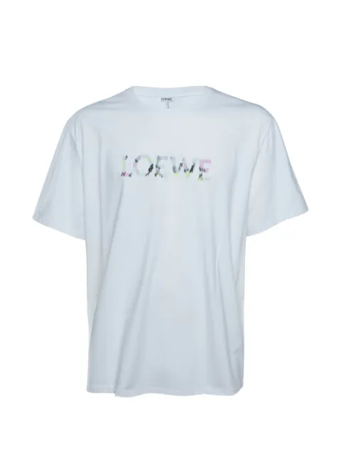 Loewe Pre-Owned logo-embroidered relaxed-fit T-shirt White 1406725