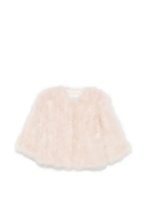 Yves Salomon feather-trim jacket Pink 23WAV15454PLUX