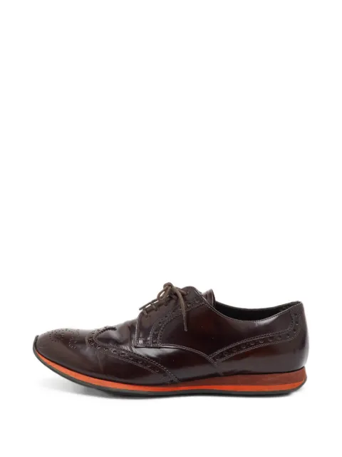 Prada Pre-Owned wingtip brogue Derby shoes Brown 1403353