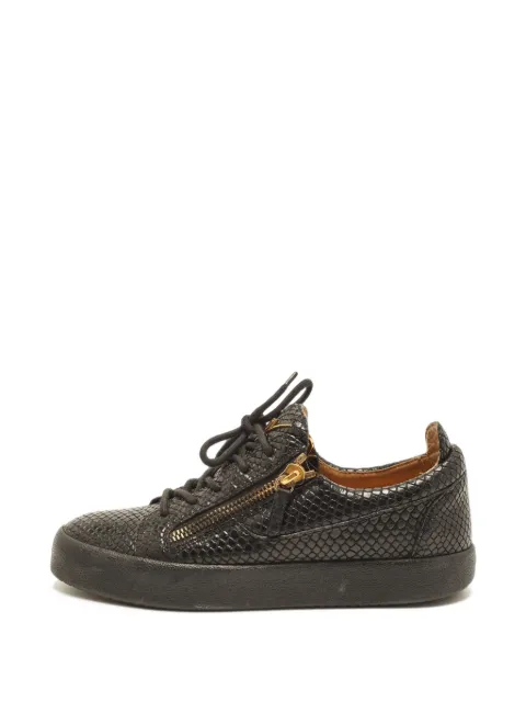 Giuseppe Zanotti Vintage Frankie python-embossed sneakers Black 1404552