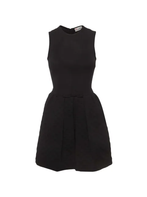 Red Valentino Vintage polka-dot jacquard mini dress Black 1404467