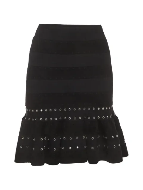 Alexander McQueen Pre-Owned eyelet ruffled midi skirt Black 1404414