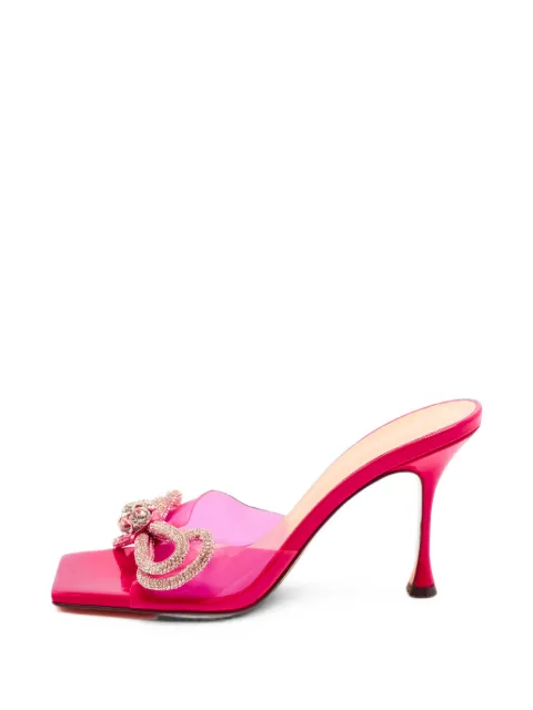 MACH & MACH Double Bow crystal-embellished sandals Pink 1404520