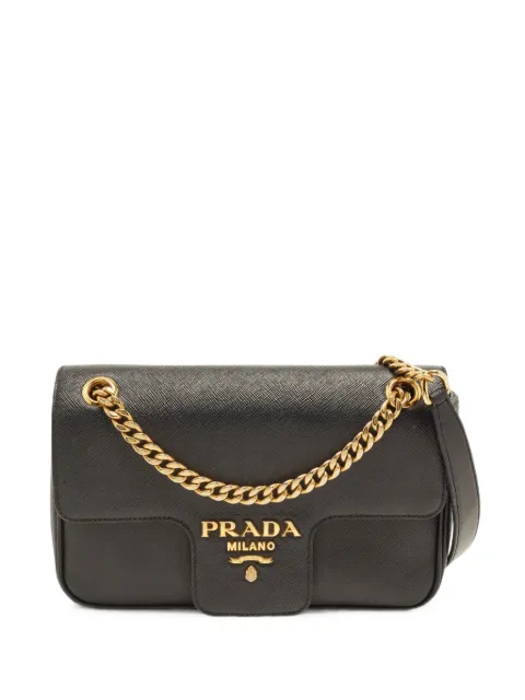 Prada Pre-Owned Pattina flap crossbody bag Black 1405382