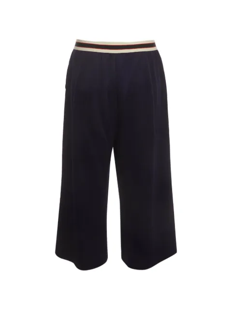 Gucci Pre-Owned Web waistband trousers Blue 1404860