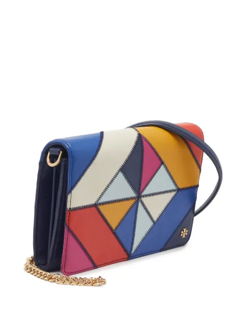 Tory Burch diamond-stitched leather crossbody bag Blue 1404997