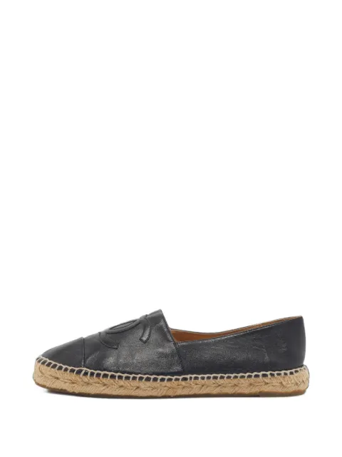 CHANEL Pre-Owned CC round-toe espadrilles Black 1407619