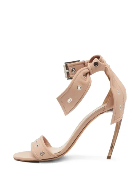 Alexander McQueen Pre-Owned knot-detail open-toe sandals Neutrals 1405698