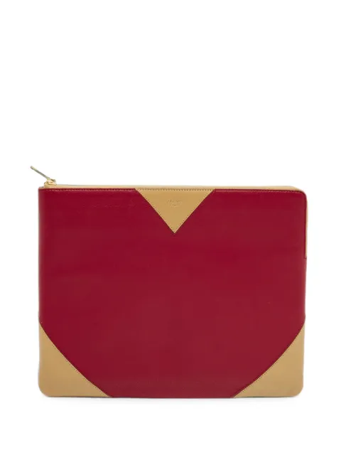 Celine Pre-Owned heart-motif zip-fastening clutch bag Red 1380864