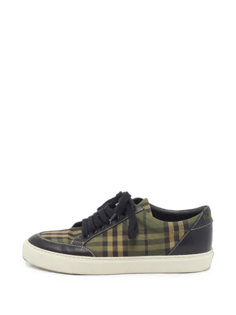Burberry Pre-Owned Nova Check sneakers Green 1405591