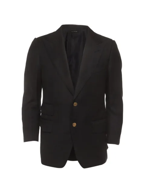 Tom Ford Vintage peak-lapel button-fastening blazer Black 1399665