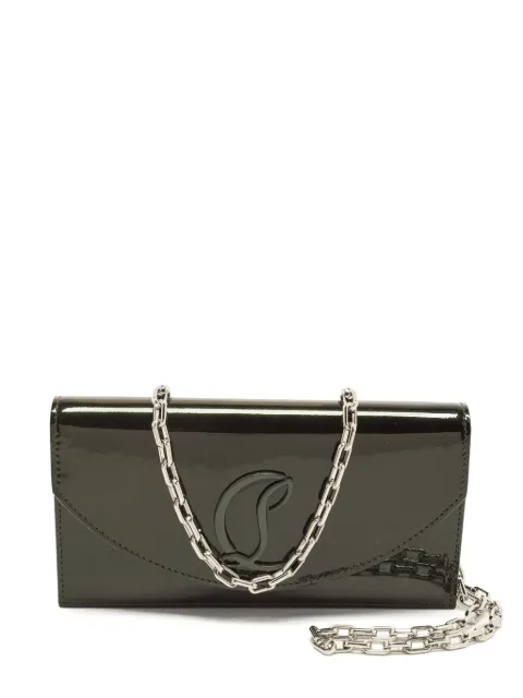 Christian Louboutin Pre-Owned Loubi54 leather clutch bag Green 1404958