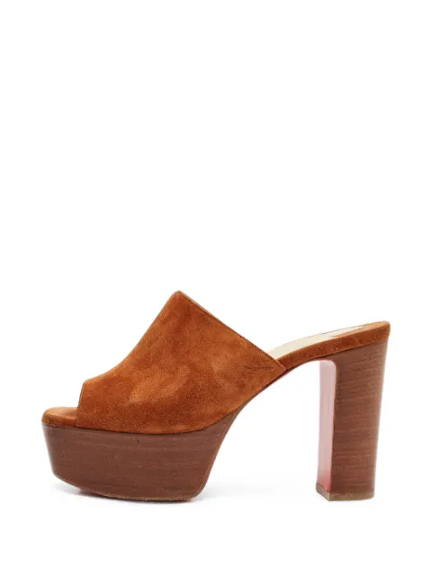 Christian Louboutin Pre-Owned platform block-heel sandals Brown 1406203