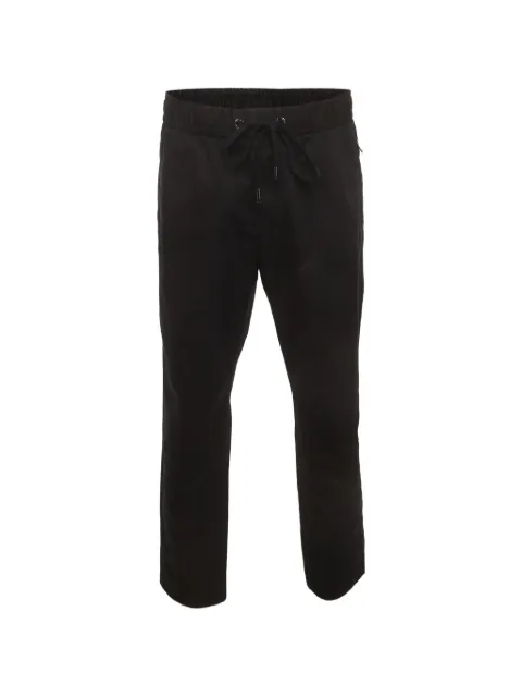 Dolce & Gabbana Pre-Owned logo-plaque drawstring trousers Black 1401606