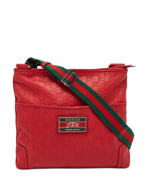 Gucci Pre-Owned 2008 Guccissima messenger bag Red 1404121