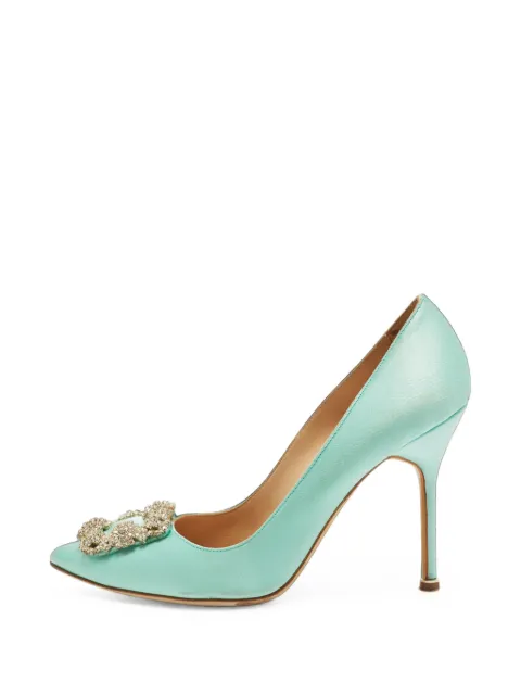 Manolo Blahnik Hangisi heeled pumps Blue 1405436