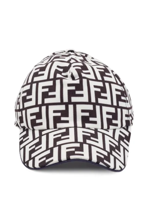 Fendi Pre-Owned Zucca pattern baseball cap White 1405246