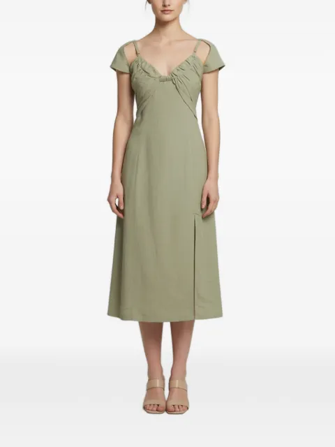 Jacquemus Pre-Owned L'Amour Tovallo ruched midi dress Green 1404985