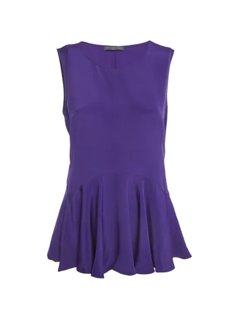 Alexander McQueen Pre-Owned 2013 peplum sleeveless top Purple 1405009