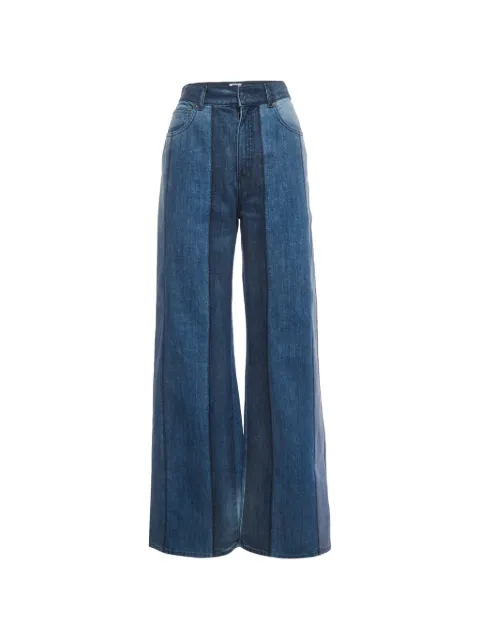 Christian Dior Pre-Owned patchwork-design jeans Blue 1395090