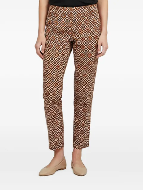 Prada Pre-Owned geometric-print trousers Brown 1405022