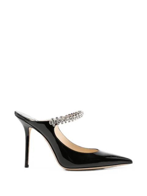 Jimmy Choo Bing crystal-embellished mules Black BING100PAT