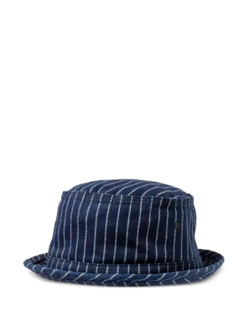 Sugar Cane Jeans stripe-pattern bucket hat Blue SC02467