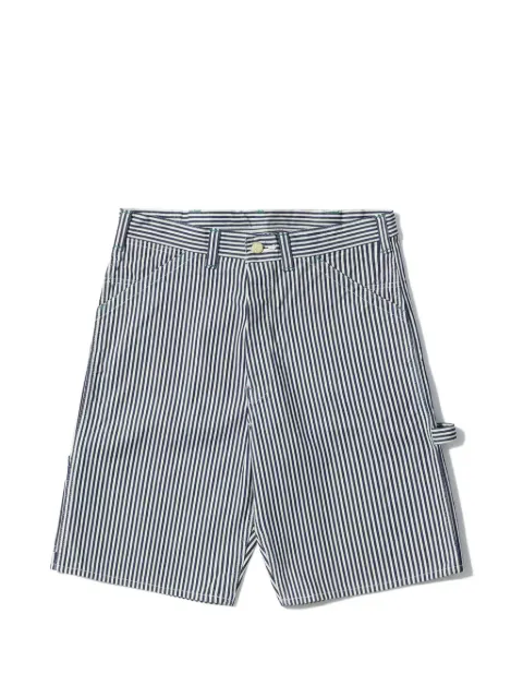 Sugar Cane Jeans hickory-stripe shorts Blue SC52566