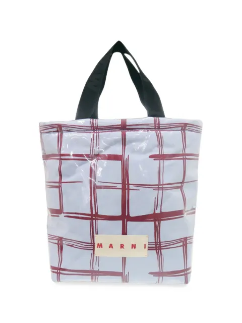 Marni Pre-Owned 2010-2026 Printed Polyester Padded tote bag Blue ME6HTGH1V518GUIH