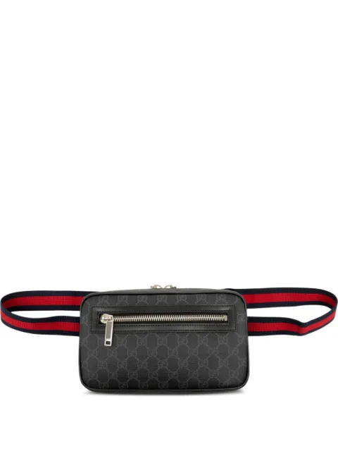 Gucci Pre-Owned 2000-2015 GG Supreme Web belt bag Black BCNRWLA3E3ZJZH6B