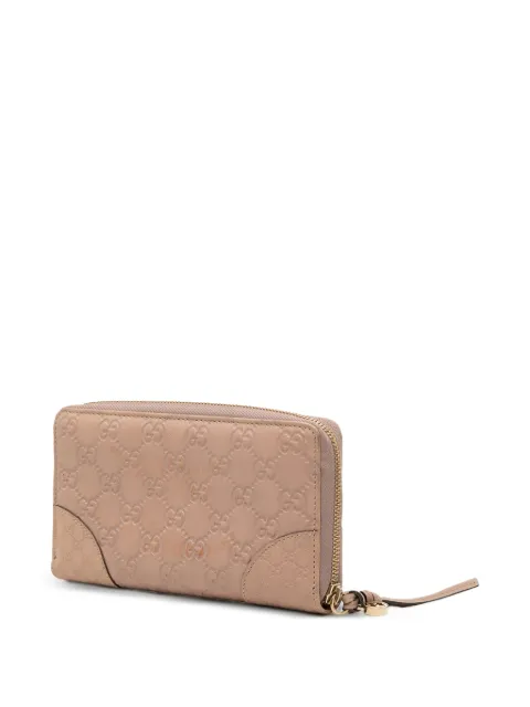 Gucci Pre-Owned 2000-2015 Guccissima Bree Zip Around Wallet long wallets Pink 2W00Y42C2DSQ2VY4