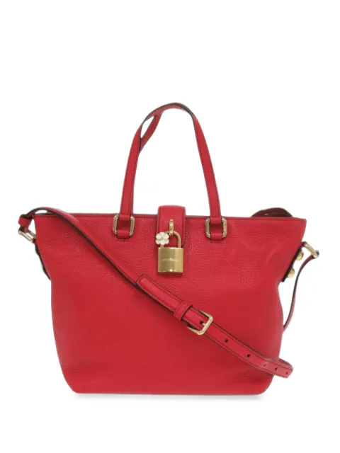 Dolce & Gabbana Pre-Owned 2010-2026 Leather Padlock satchel Red 213YM05S6C4E3XR4