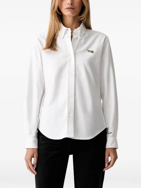 Kenzo Jumping Tiger embroidered-logo shirt White FG62CH2559LO