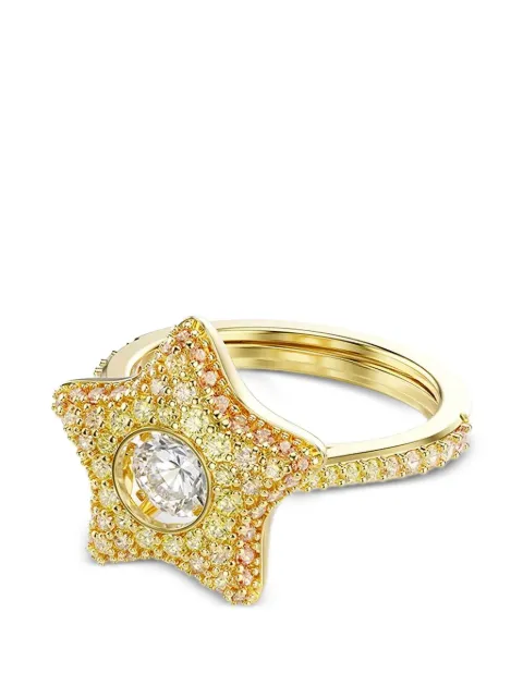 Swarovski Sublima crystal-embellished star ring Gold 5767345