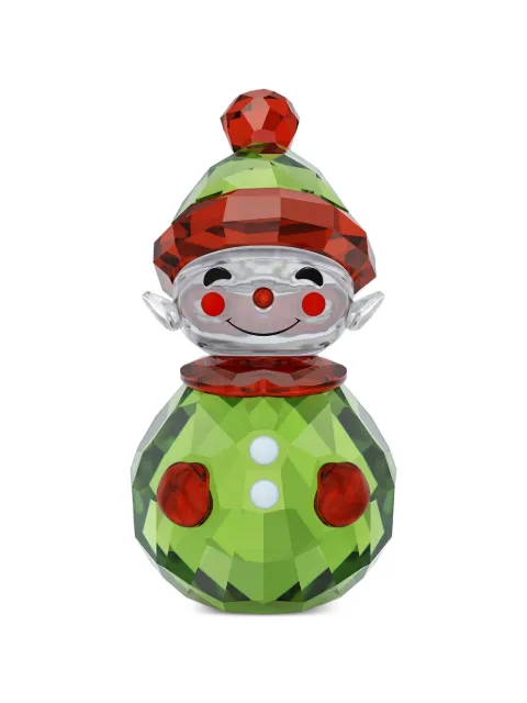 Swarovski Holiday Cheers faceted crystal elf figurine Green 5735124