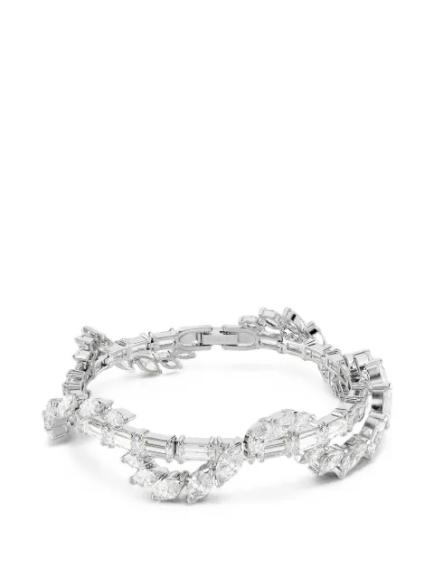 Swarovski Mesmera crystal-embellished leaf-motif bracelets Silver 5754818