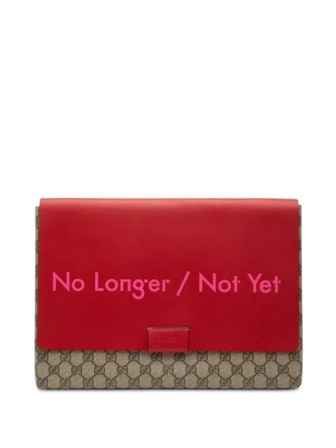Gucci Pre-Owned 2000-2015 GG Supreme No Longer Not Yet clutch bag Neutrals DKYOHEBWMH1UJVTW