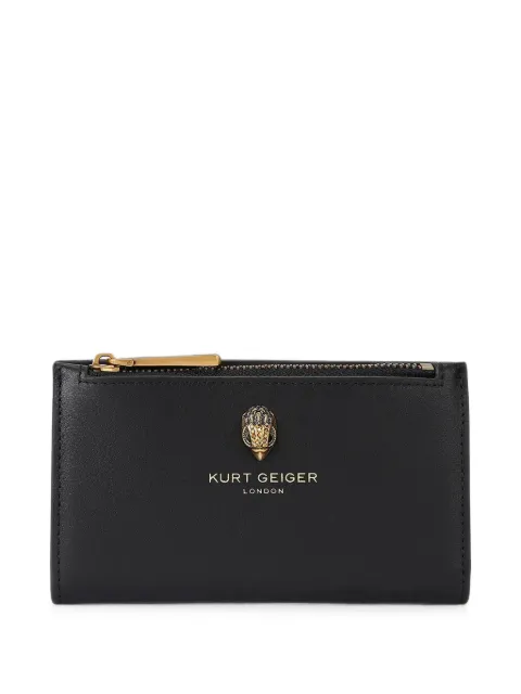 Kurt Geiger London logo-plaque bi-fold wallet Black 5873000109
