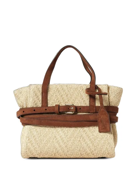 Moschino woven-design buckle-detail shoulder bag Neutrals MC4242PP0OOP2